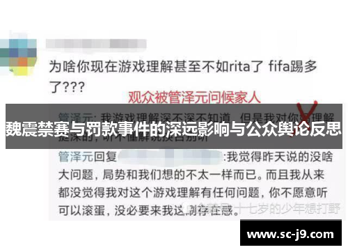 魏震禁赛与罚款事件的深远影响与公众舆论反思